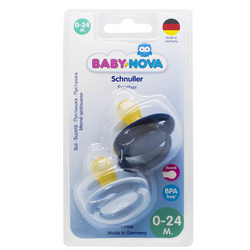 Set 2 suzete pentru sugari si copii mici, 0-24 luni, Baby Nova