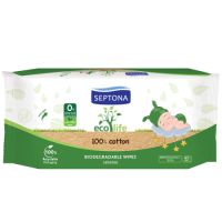 Servetele umede biodegradabile pentru bebelusi Eco Life, 60 bucati, Septona