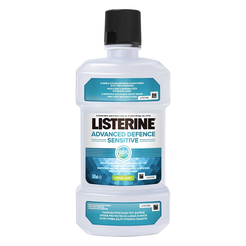 Apa de gura Listerine Advanced Defence Sensitive, 500 ml, Johnson&Jonhson