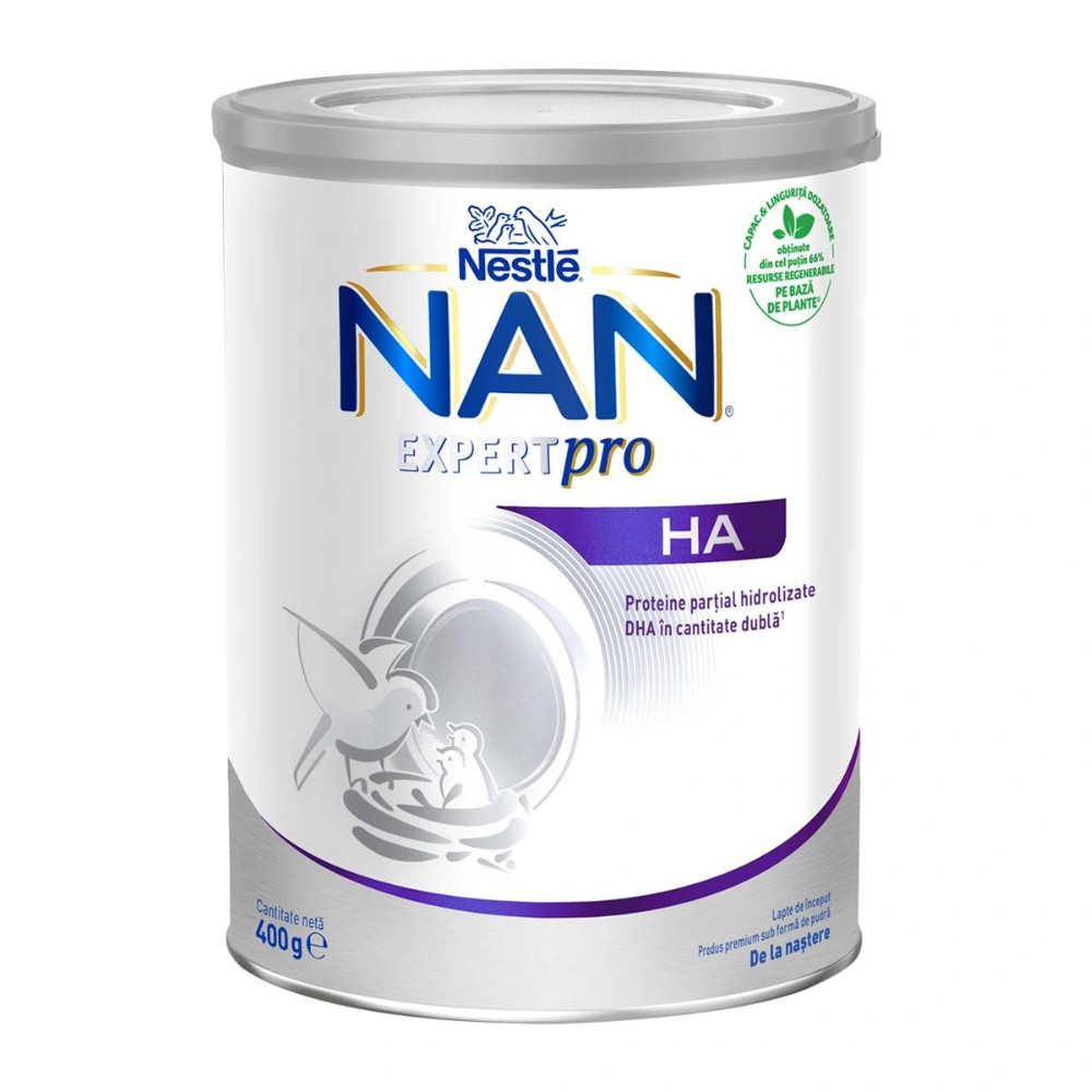 Formula de lapte praf Premium Hipoalergenic Nan HA, +0 luni, 400 g, Nestle