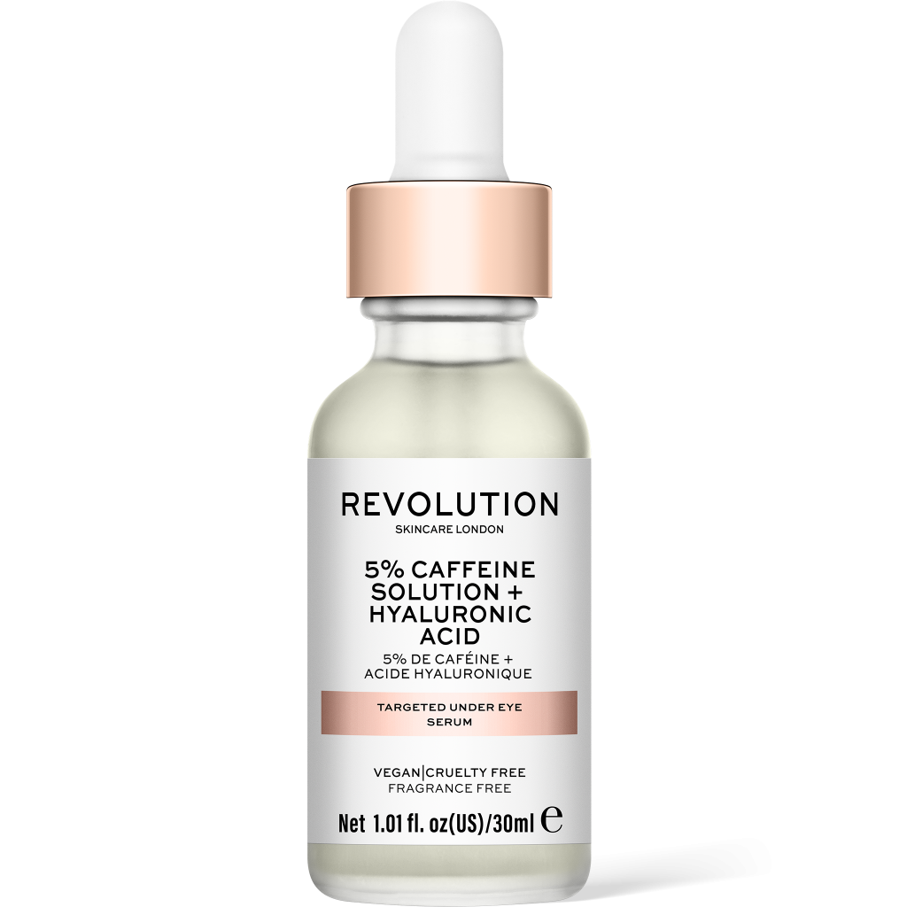 Ser pentru zona ochilor cu 5% Cafeina si Acid Hialuronic, 30 ml, Revolution Skincare