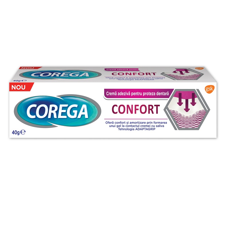 Crema adeziv pentru proiteza dentara Confort, 40 gr, Corega