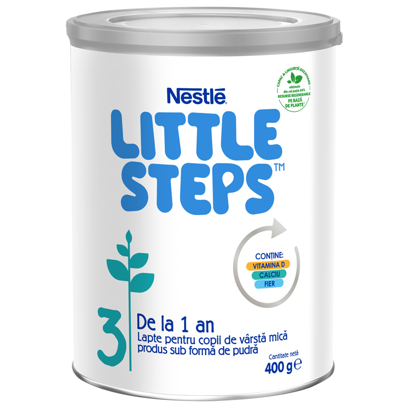Lapte pentru copii cu varsta mica Little Steps 3, +1 an, 400 g, Nestle
