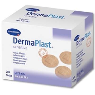Plasture rotund DermaPlast Sensitive, 200 bucati, Hartmann