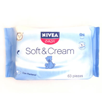 Servetele umede Soft & Cream Baby, 63 bucati, Nivea