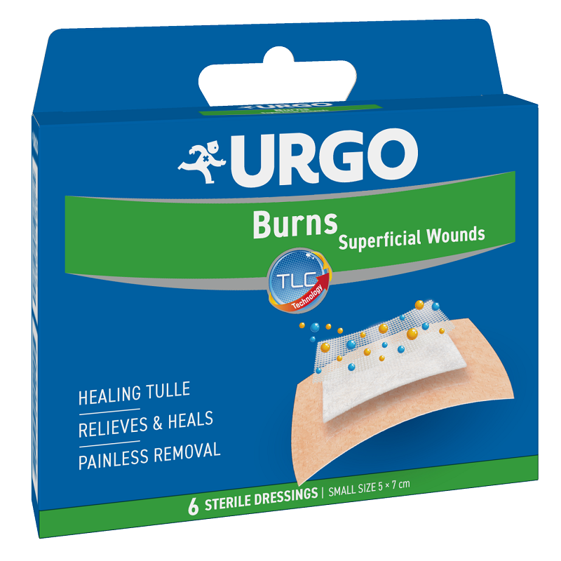 Plasturi pentru arsuri si rani superficiale, 6 buc, Urgo