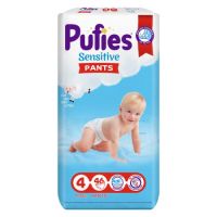 Scutece Pants Sensitive Nr. 4, 9-15 Kg, 46 bucati, Maxi, Pufies 