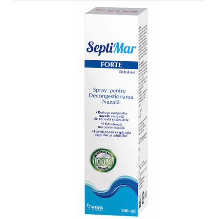 Spray nazal cu Apa de Mare Hipertona, +3 ani, 100 ml, Septimar Forte
