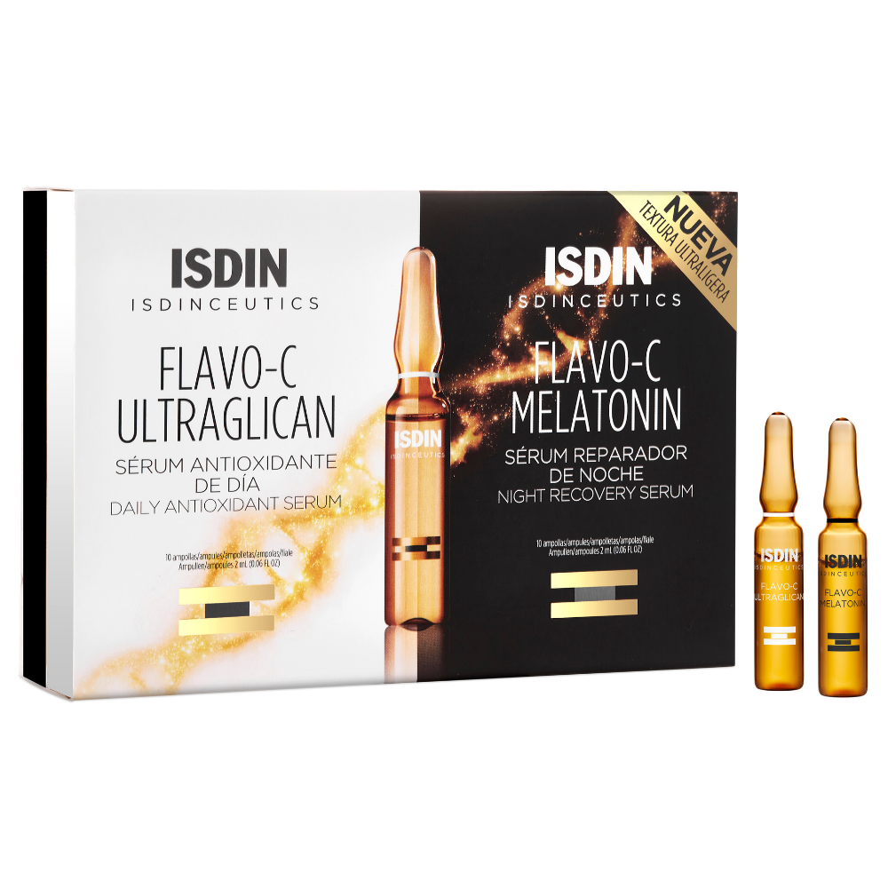 Ser antioxidant ultraglican si melatonina Day & Night, 10x10 fiole x 2 ml, Isdin