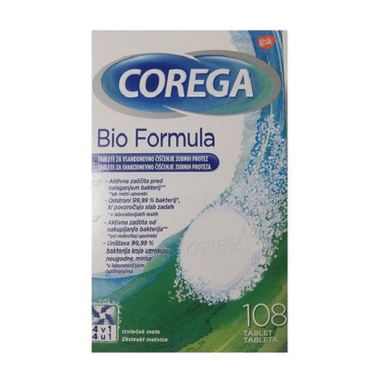 Tablete efervescente Bio formula Corega, 108 buc, Gsk