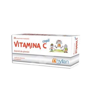 Vitamina C pentru copii, 20 comprimate, Hyllan Pharma