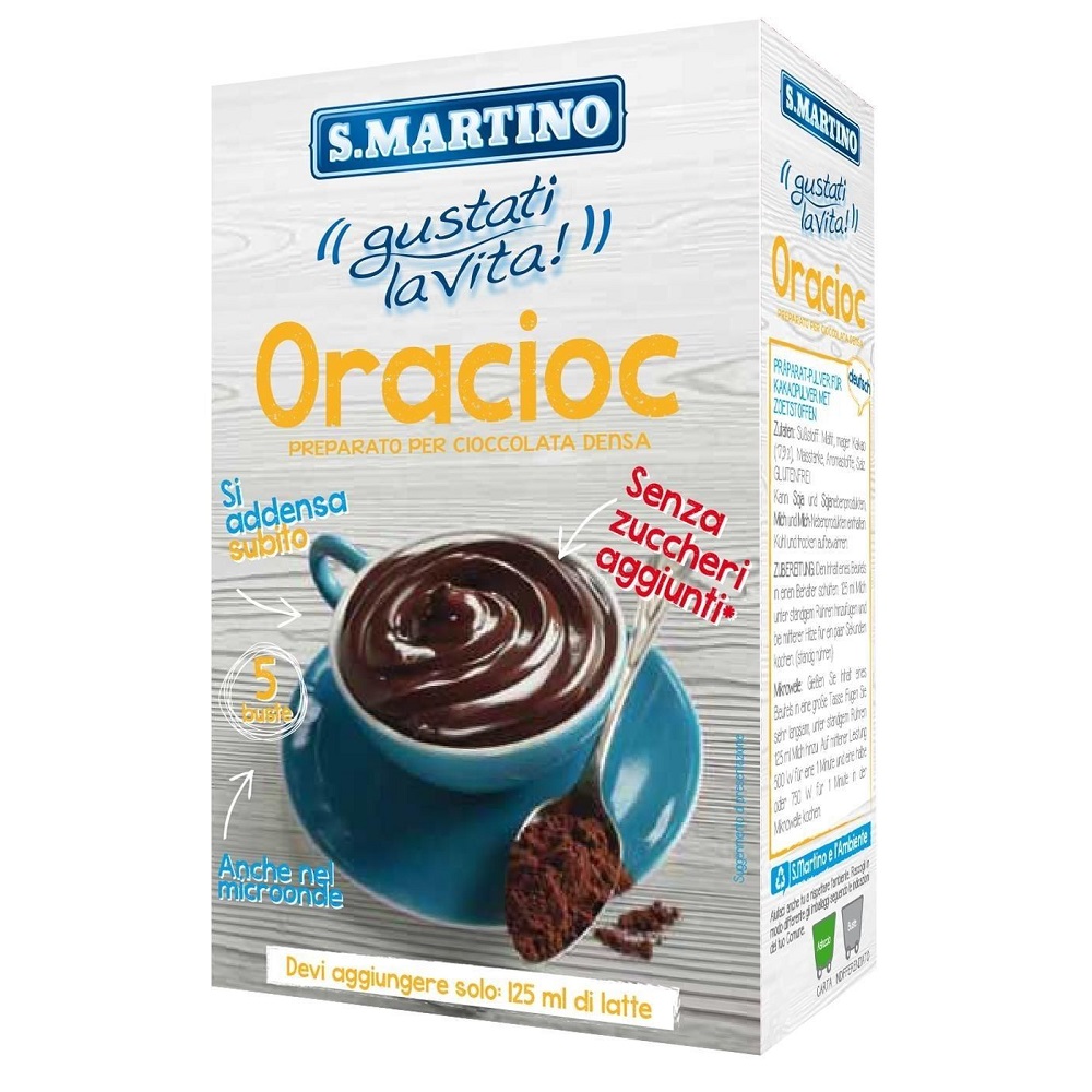 Preparat pentru bautura cu cacao degresata fara gluten, 125 g, S.Martino
