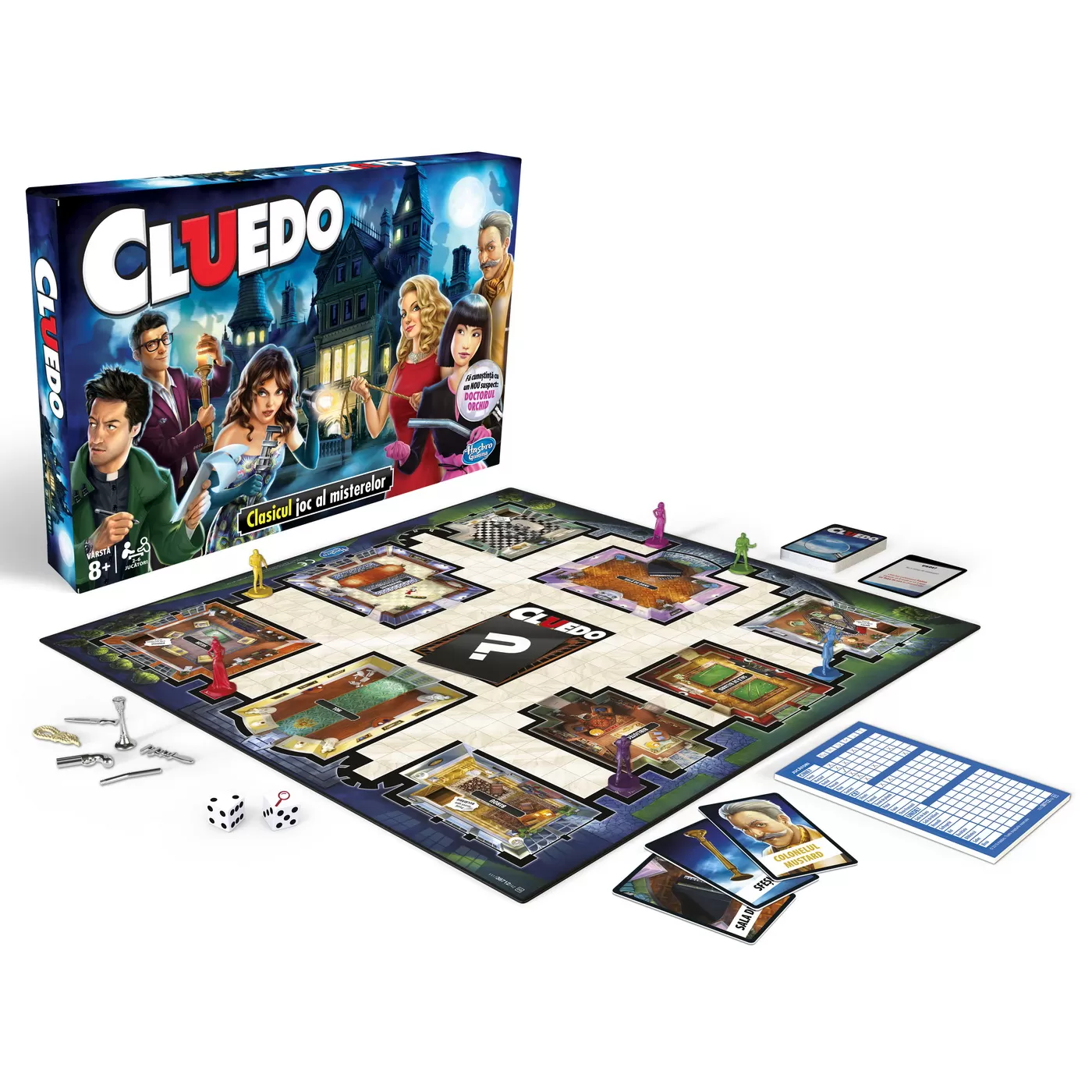 Jocul misterelor Cluedo, 8 ani+, Hasbro