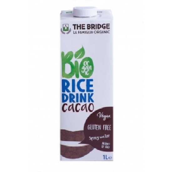 Bautura vegetala Bio din orez cu cacao, 1L, The Bridge