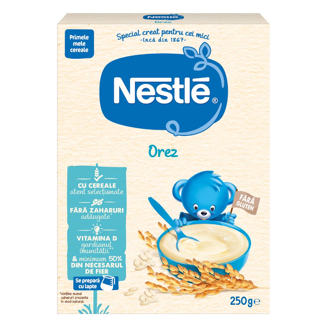 Cereale pe baza de orez Infant Cereals, +6 luni, 250 g, Nestle 534360