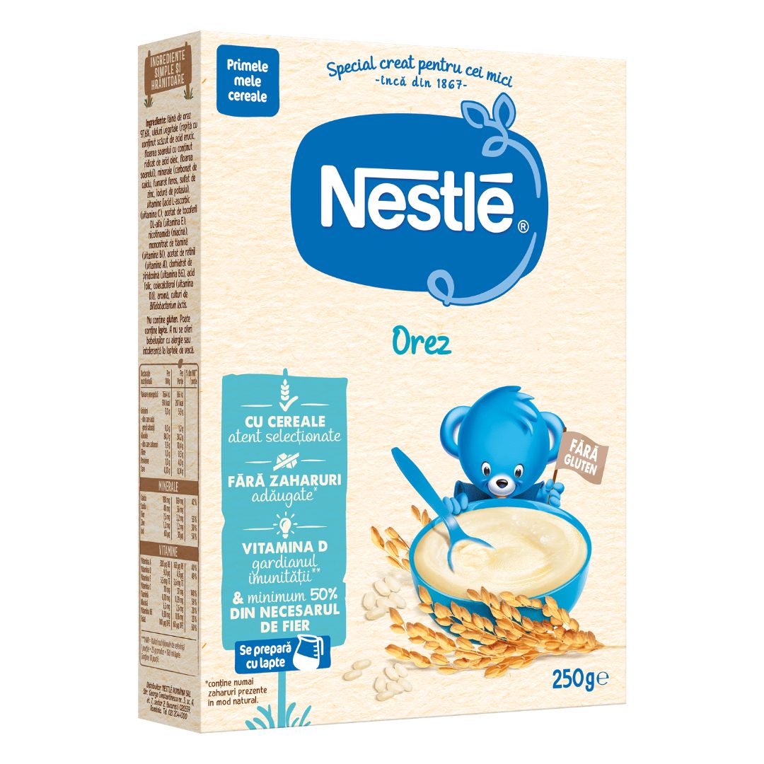 Cereale pe baza de orez Infant Cereals, +6 luni, 250 g, Nestle 534361