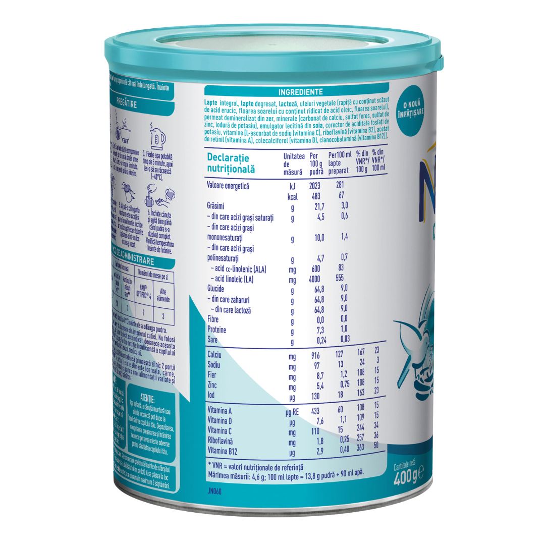 Formula de lapte Nan 4 Optipro, +2 ani, 400 g, Nestle 534625