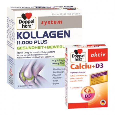 Pachet Kollagen + Calciu plus D3