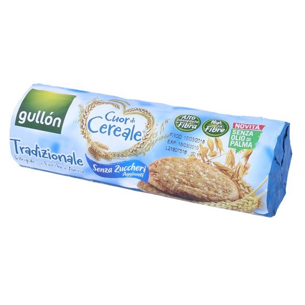 Biscuiti bogati in fibre fara zahar din faina integrala de cereale, 280 g, Gullon