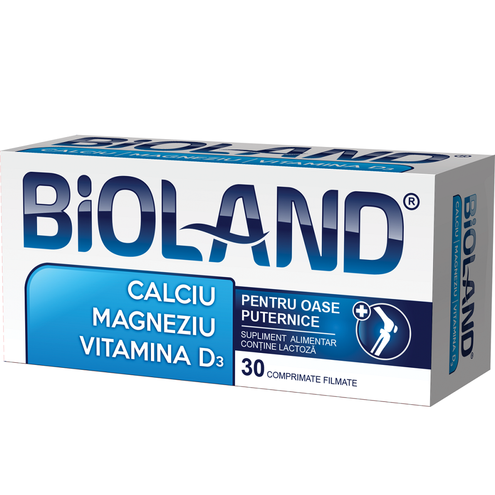 Calciu si Magneziu cu Vitamina D3, 30 comprimate, Biofarm