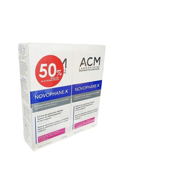Pachet Sampon Antimatreata Cronica Novophane K, 125 +125 ml, ACM
