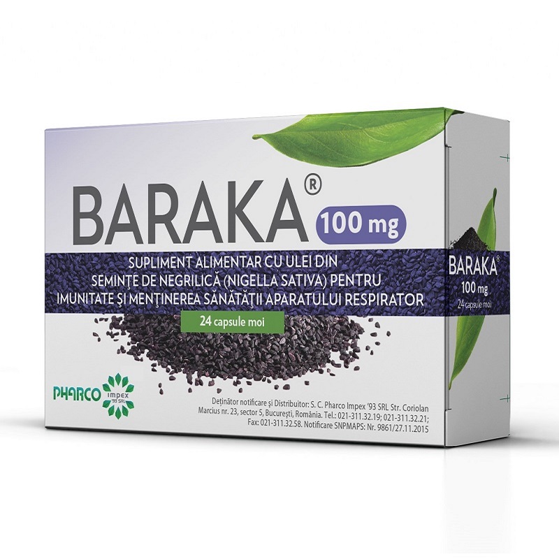 Baraka, 100 mg, 24 capsule, Pharco