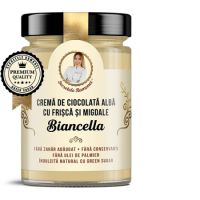 Crema de ciocolata alba cu frisca si migdale Biancella, 350g, Secretele Ramonei