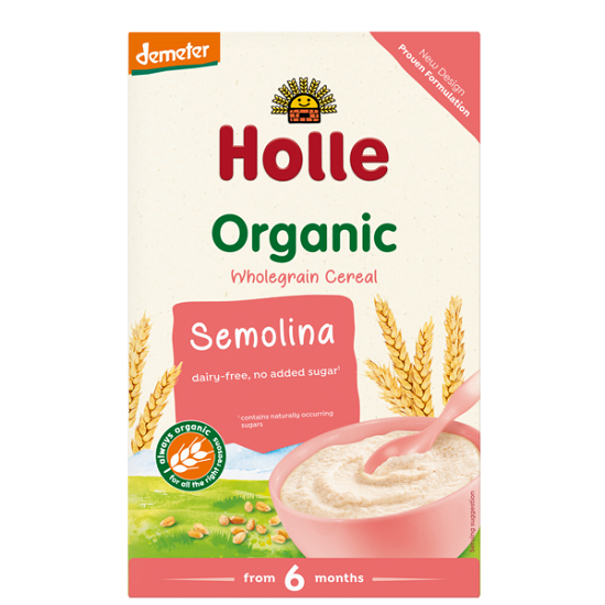 Cereale cu gris organic, +6 luni, 250 g, Holle Baby Food