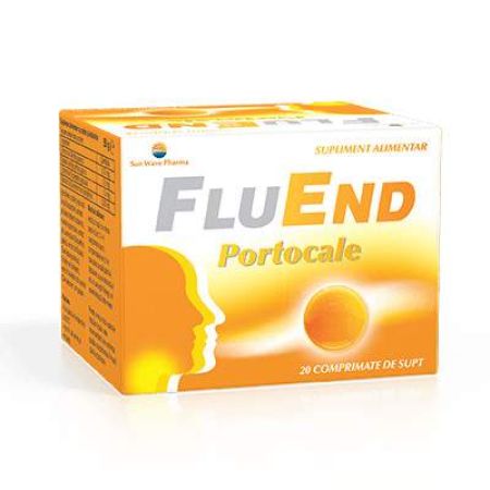 FluEnd cu aroma de portocale, 20 comprimate de supt, Sun Wave Pharma