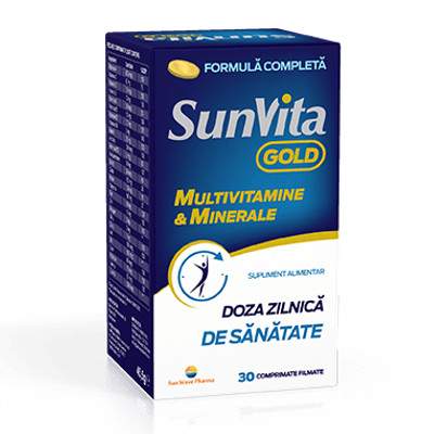 Multivitamine si minerale SunVita Gold,, 30 comprimate, Sun Wave Pharma