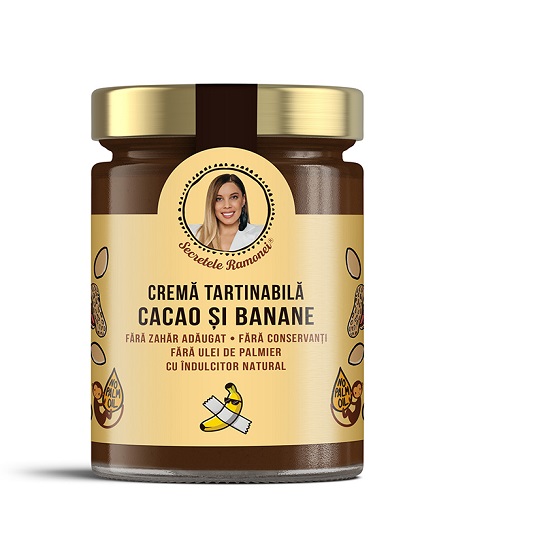  Crema tartinabila cu cacao si banane, 350g, Secretele ramonei