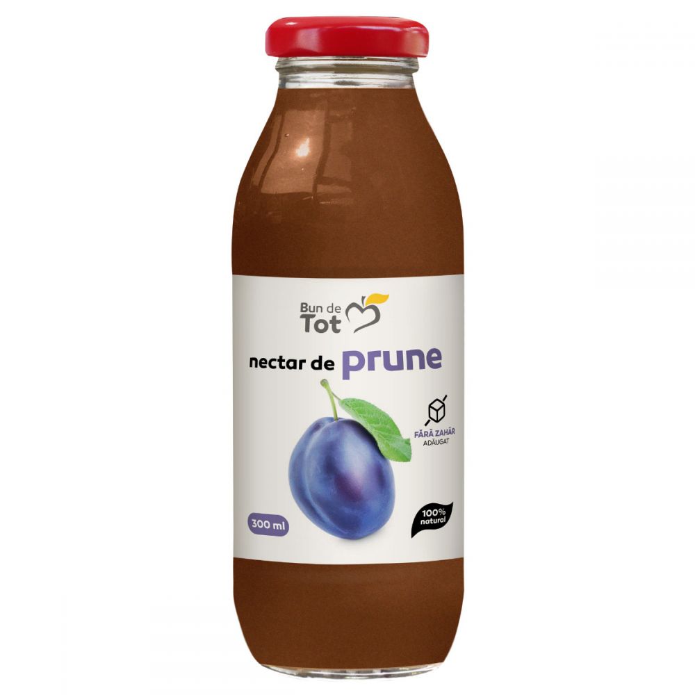 Nectar de prune fara zahar Bun de Tot, 300 ml, Dacia Plant