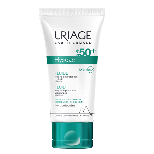 Fluid protectie solara Hyseac SPF 50+, 50 ml, Uriage