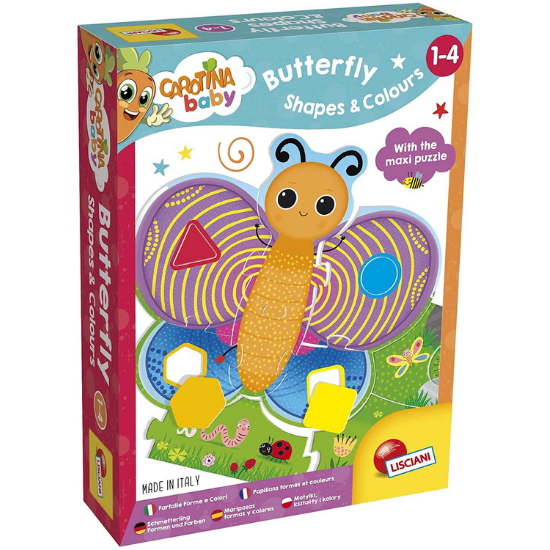 Puzzle de podea Fluturas cu forme si culori, 29 piese, Lisciani 
