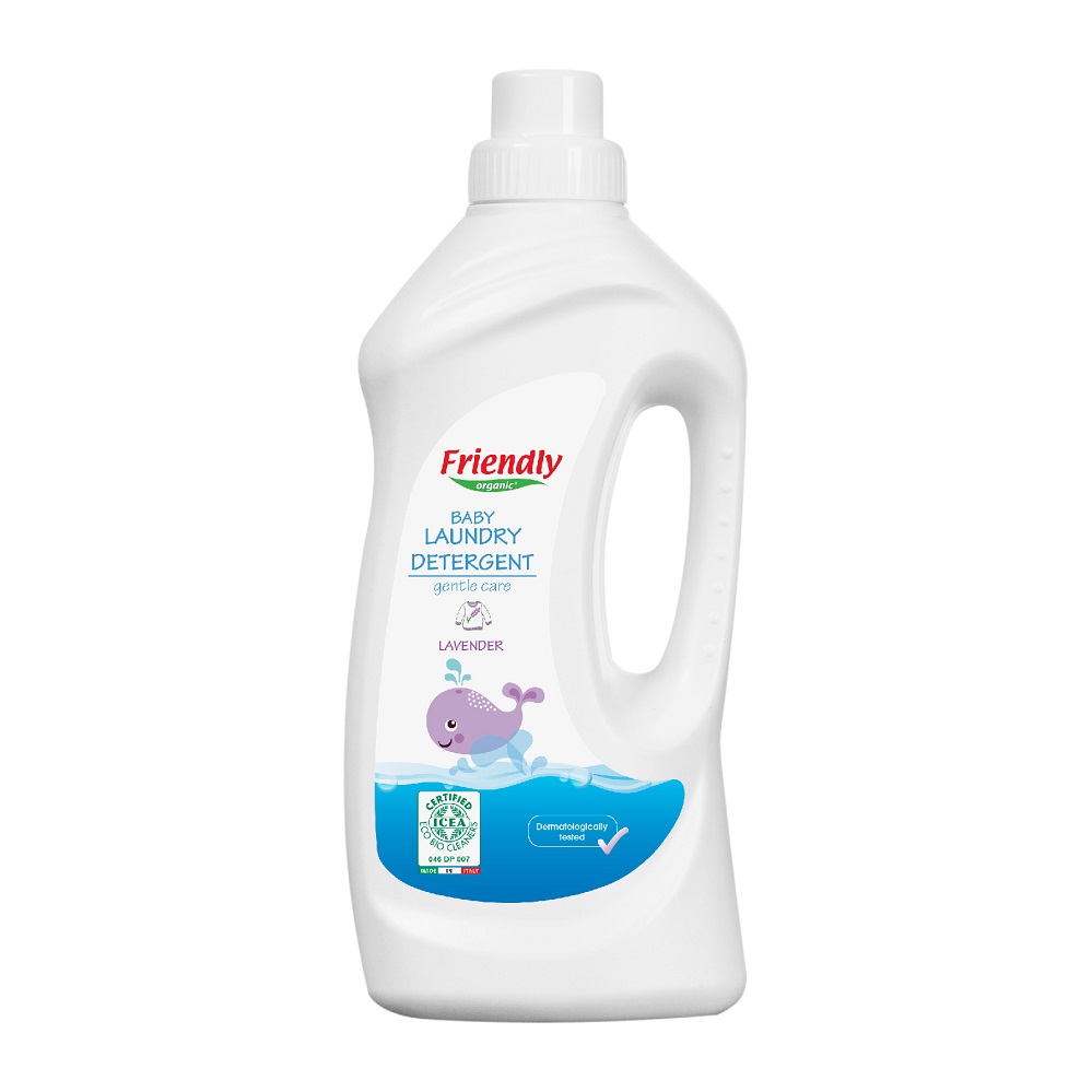 Detergent de rufe pentru bebe cu lavanda, 1000 ml, Friendly Organic