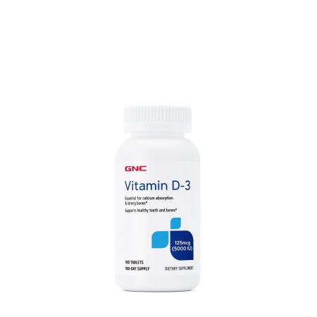 Vitamina D3 125 mcg, 5000 IU, 180 tablete