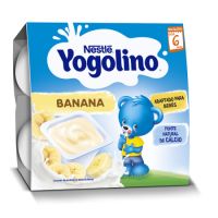 Gustare cu lapte si banane Iogolino, 6-36 luni, 4x100 g, Nestle