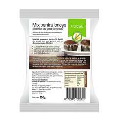 Mix pentru briose dietetice cu gust de cacao, 150g, NoCarb