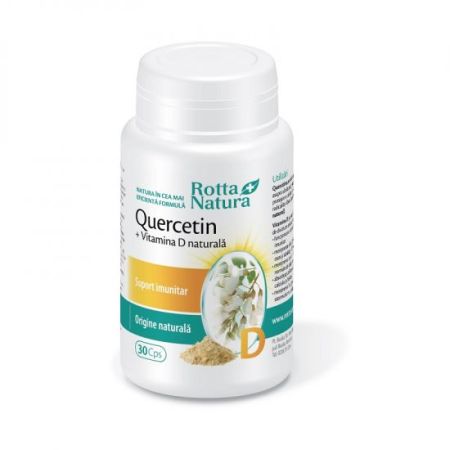Quercetin + Vitamina D naturala, 30 capsule