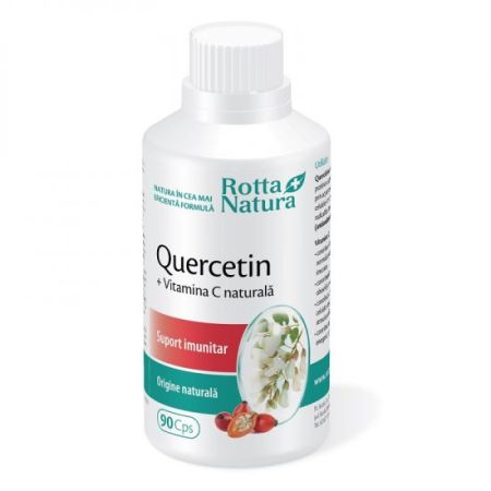 Quercetin + Vitamina C naturala, 90 capsule