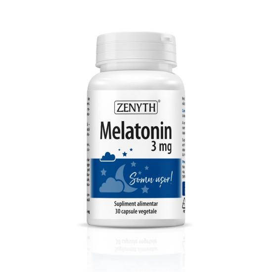 Melatonin, 3mg, 30 capsule vegetale, Zenyth