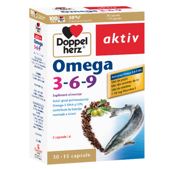 Omega 3-6-9, 30 + 15 capsule, Doppelherz