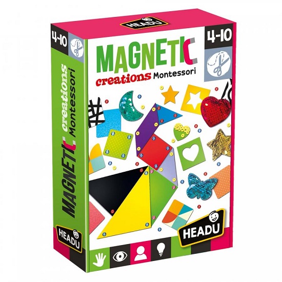Joc educativ Montessori Creatii magnetice, +4 ani, Headu