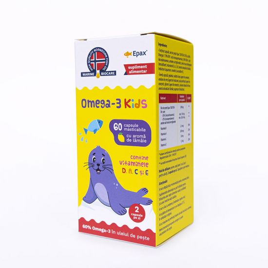 Omega-3 Kids, 60 capsule masticabile, Phyto Biocare      