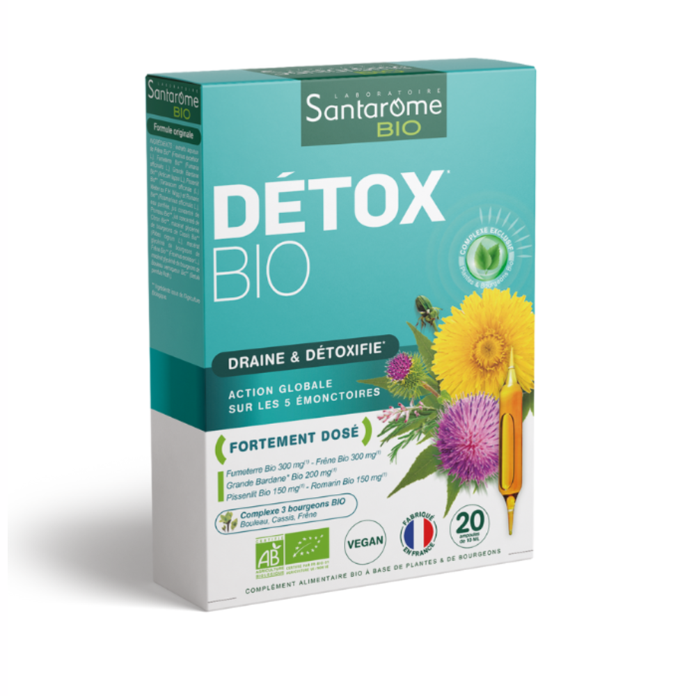 Detox Bio, 20 fiole x 10 ml, Santarome Natural