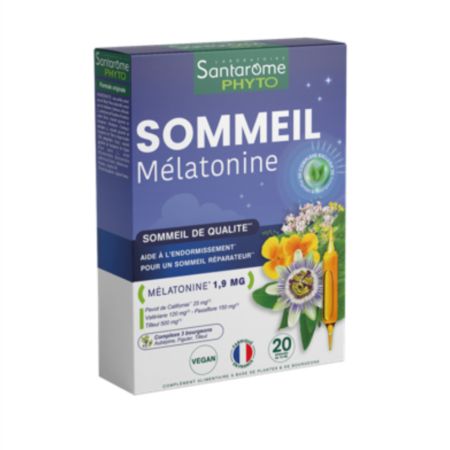 Sommeil Melatonine, 20 fiole, Santarome