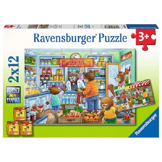 Puzzle magazin alimentar, 2x12 piese, +3 ani, Ravensburger