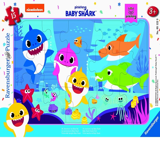 Puzzle baby shark, 15 piese, Ravensburger