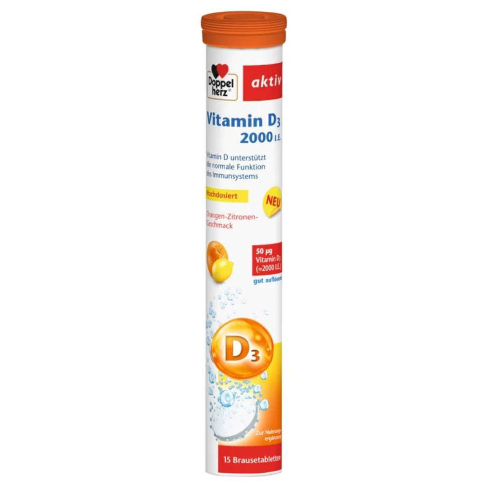 Vitamina D Aktiv, 2000 UI, 15 tablete efervescente, Doppelherz