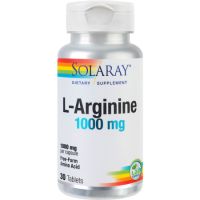L-Arginina 1000 mg, 30 tablete, Solaray